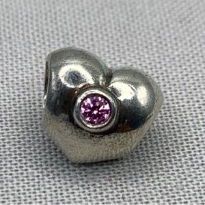 Pandora Heart Pink Stone Retired Authentic retired 2014